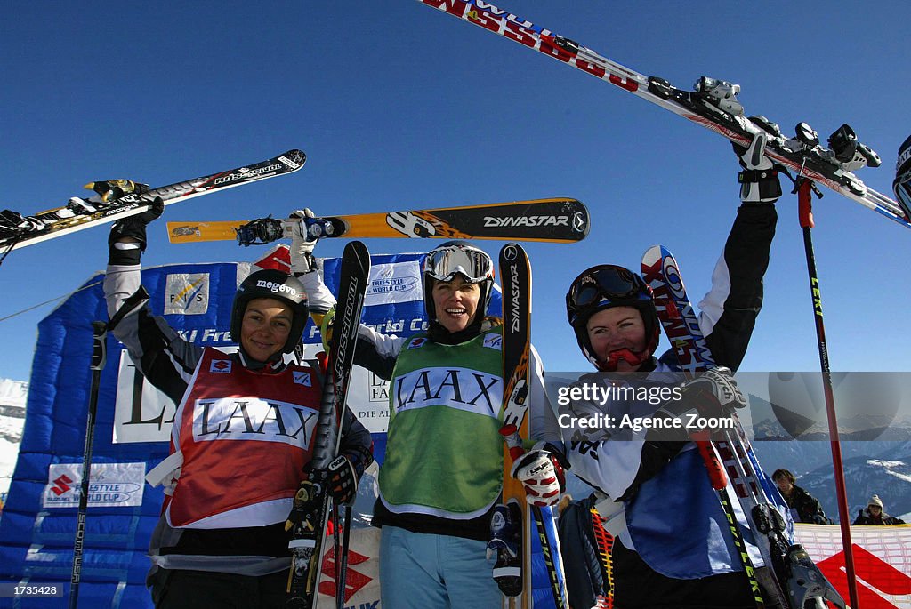 Magdalena Jonsson celebrates on the podium