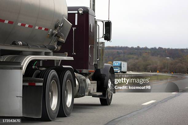 semi tanker - gas truck stock pictures, royalty-free photos & images