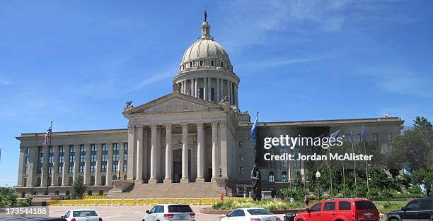 The Oklahoma State Capitol building was built in 1917. The beautiful dome was added in recent years. When the state erected the building it lacked...