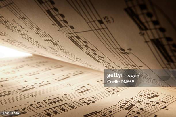 sheet music - jazz piano stock pictures, royalty-free photos & images