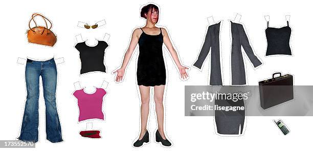 human paper doll - paper man stock pictures, royalty-free photos & images