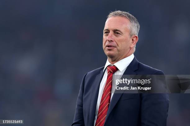 Steve McNamara, Head Coach of Catalans Dragons, looks on prior to the Betfred Super League Final match between Wigan Warriors v Catalans Dragons at...