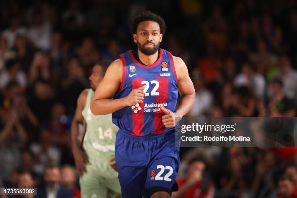 Jabari Parker, #22 of FC Barcelona in action during the Turkish Airlines EuroLeague Regular Season Round 4 match between FC Barcelona and FC Bayern...