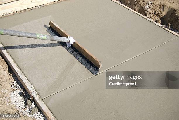 new concrete sidewalk being constructed - pavement stock pictures, royalty-free photos & images