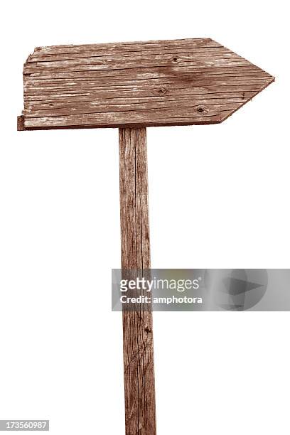 old wooden sign - sign up stockfoto's en -beelden