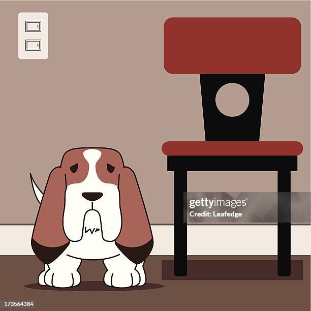 ilustraciones, imágenes clip art, dibujos animados e iconos de stock de perros (basset) - basset hound
