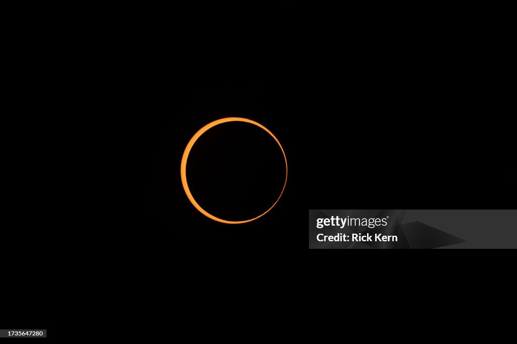 A rare "ring of fire" annular solar eclipse is seen on October 14