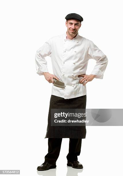 french chef - apron isolated stockfoto's en -beelden