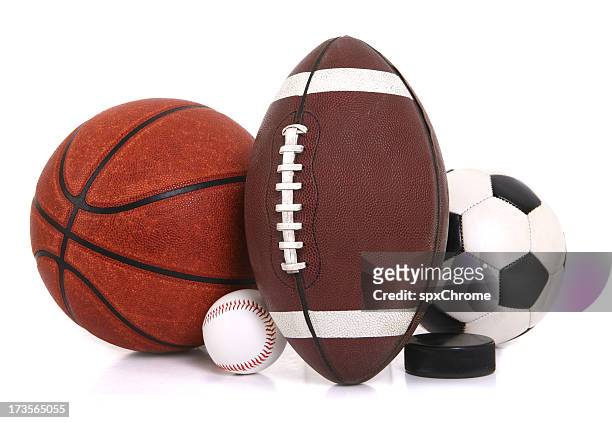 sports balls - sports equipment stock pictures, royalty-free photos & images
