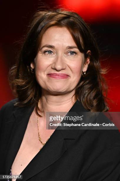Emmanuelle Devos attends the opening ceremony during the 15th Film Festival Lumiere on October 14, 2023 in Lyon, France.