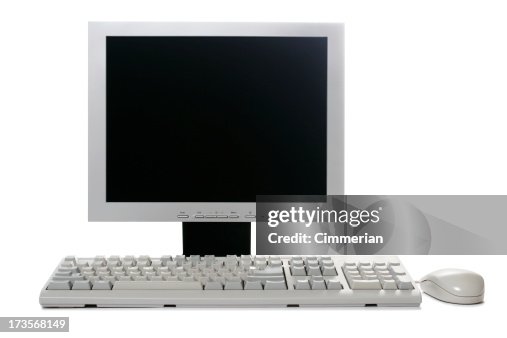 Computer with blank screen Computer with blank screen