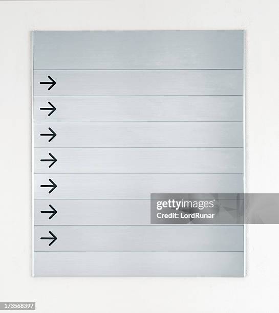 interior directions sign - metal nameplate stock pictures, royalty-free photos & images