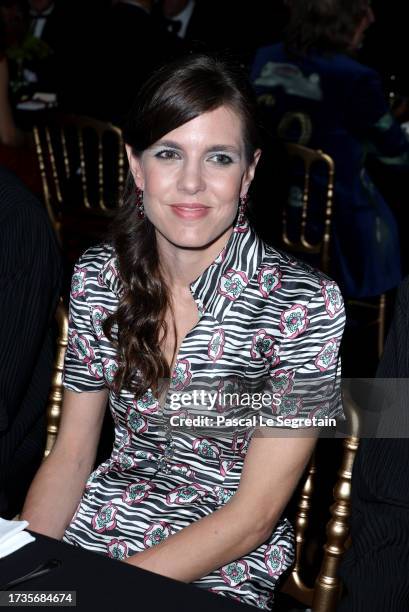 Charlotte Casiraghi attends the 60th AMADE Anniversary Dinner at Monte Carlo Opera Garnier on October 14, 2023 in Monaco, Monaco.