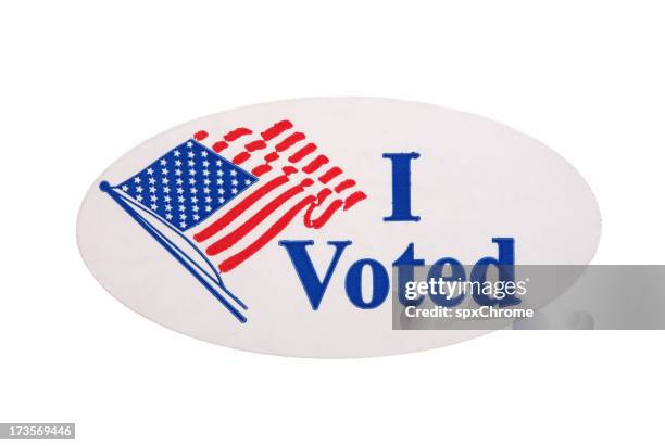 ich habe sticker - i voted aufkleber stock-fotos und bilder