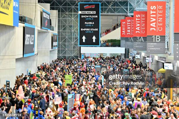 View of the crowd during New York Comic Con 2023 - Day 3 at Javits Center on October 14, 2023 in New York City.