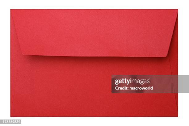 red envelope + clipping path - blank card stock pictures, royalty-free photos & images