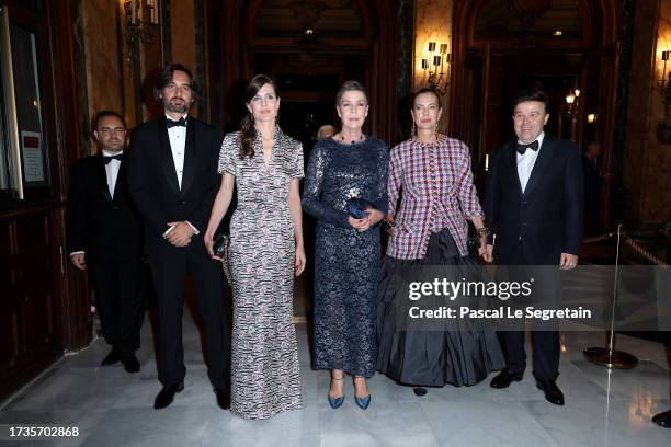 Jerome Froissart, Dimitri Rassam, Charlotte Casiraghi, Princess Caroline of Hanover, Carole Bouquet and Stéphane Valeri attend the 60th AMADE...