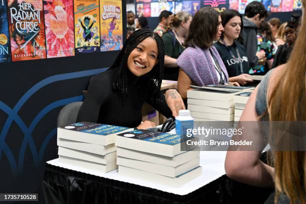 Willow Smith signs autographs during New York Comic Con 2023 - Day 3 at Javits Center on October 14, 2023 in New York City.