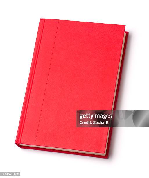 livro de capa dura em branco vermelho - hardcover book imagens e fotografias de stock