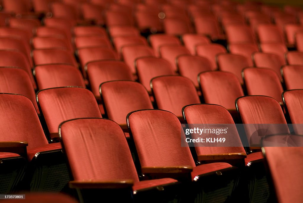 Theater Seats in an empty auditorium