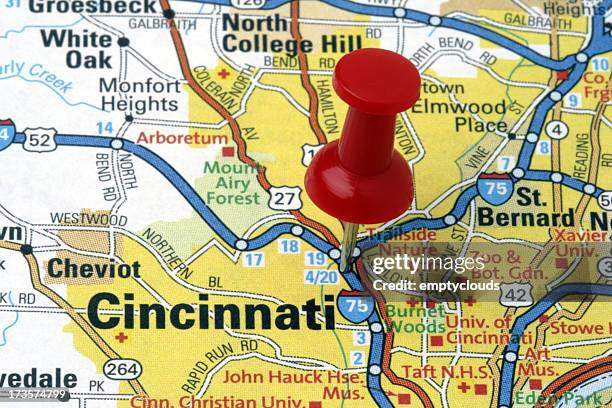 Cincinnati Map Photos And Premium High Res Pictures Getty Images Cincinnati Ohio On A Map 