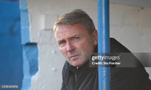 Carlisle United manager Paul Simpson looks on during the Sky Bet League One match between Carlisle United and Leyton Orient at Brunton Park on...