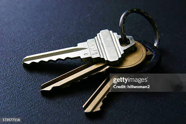 house keys - three sets stock pictures, royalty-free photos & images