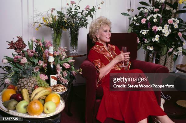 Hungarian born American socialite and actress Zsa Zsa Gabor during a stay at a hotel in London, England, circa 1987.