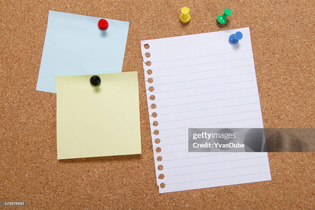 Boarded Notes A Note Board With Paper And Notes Pinned On To It High-Res Stock Photo ...