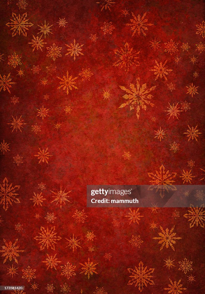 Grunge red snowy background