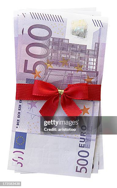 money gift (+ path) - five hundred euro banknote stock pictures, royalty-free photos & images