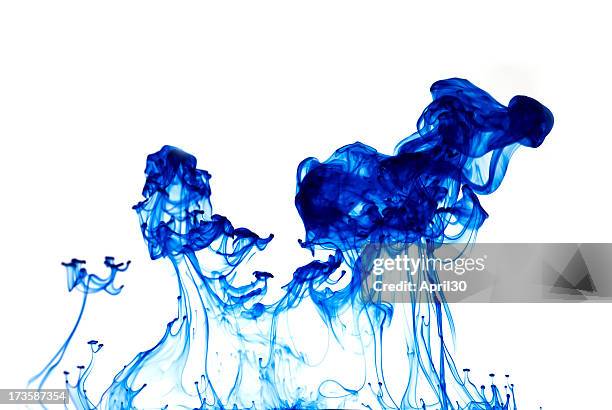 blue pigment - blue water dye stock pictures, royalty-free photos & images