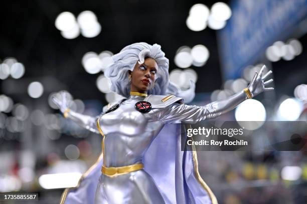 View of a Storm statue during New York Comic Con 2023 - Day 3 at Javits Center on October 14, 2023 in New York City.