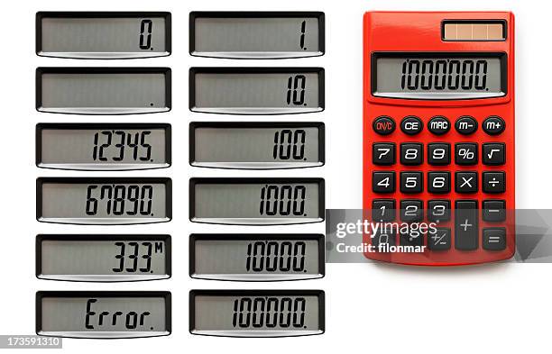 red calculator - calculator stock pictures, royalty-free photos & images