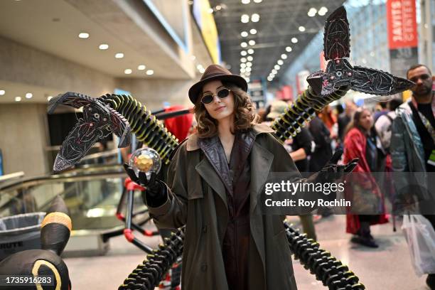 Cosplayer poses as Doc Ock during New York Comic Con 2023 - Day 3 at Javits Center on October 14, 2023 in New York City.