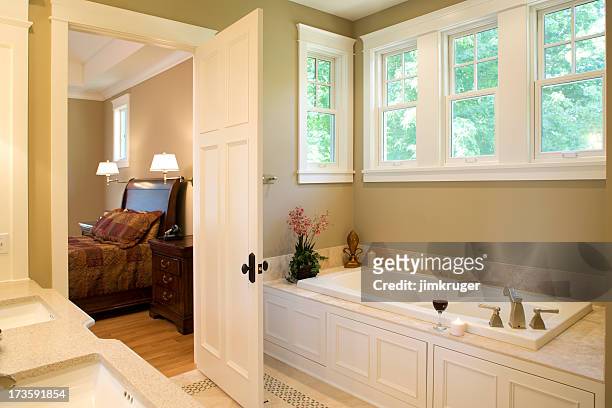 master bed and bath. - new bathtub stock pictures, royalty-free photos & images
