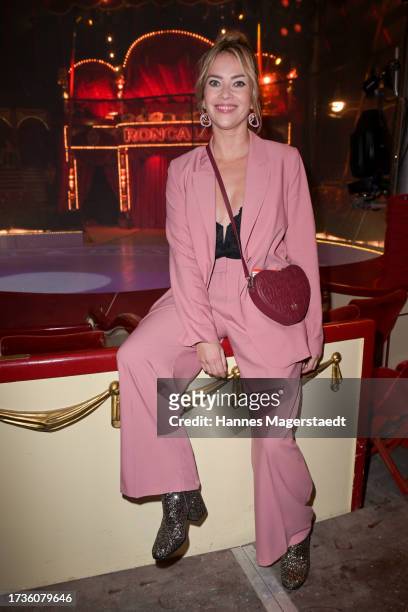 Laura Osswald attends the premiere of Circus Roncalli at Werksviertel München on October 14, 2023 in Munich, Germany.