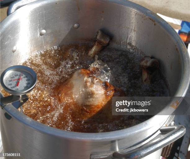 turkey frying - fried turkey stock pictures, royalty-free photos & images