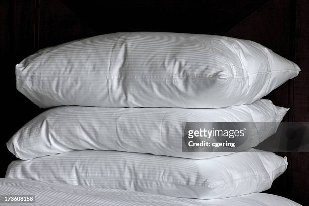 fluffy pillows - pillow case stock pictures, royalty-free photos & images