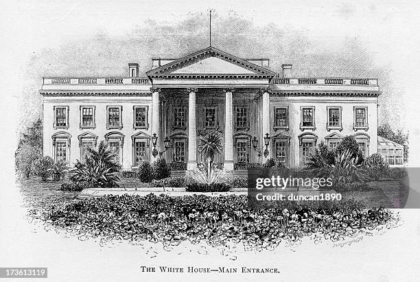 the white house - white house washington dc 幅插畫檔、美工圖案、卡通及圖標