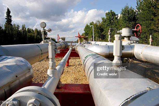 oilfield # 14 - crude oil pipeline stock pictures, royalty-free photos & images