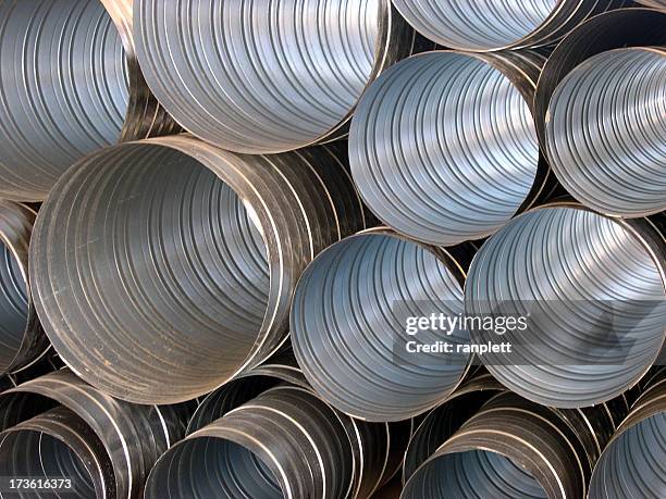metal pipes - pipes and ventilation stock pictures, royalty-free photos & images