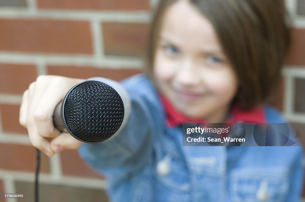 Mikrofon Mädchen-Little Reporter