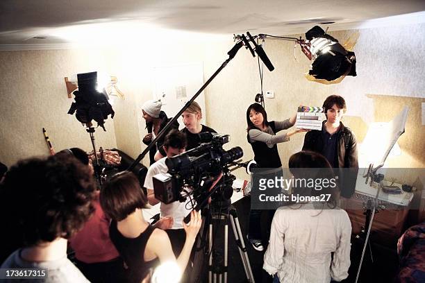 film crew - on location - film industry stock pictures, royalty-free photos & images