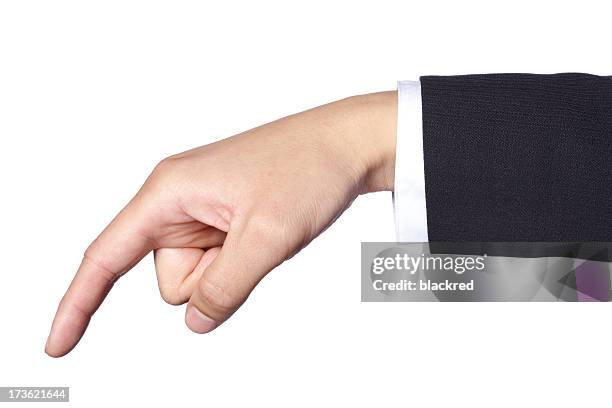 hand gesture - touching - duwen stockfoto's en -beelden