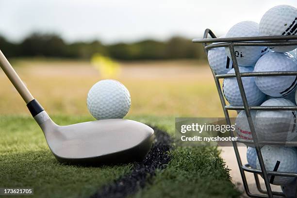 driving range practice - driver golf club stock pictures, royalty-free photos & images