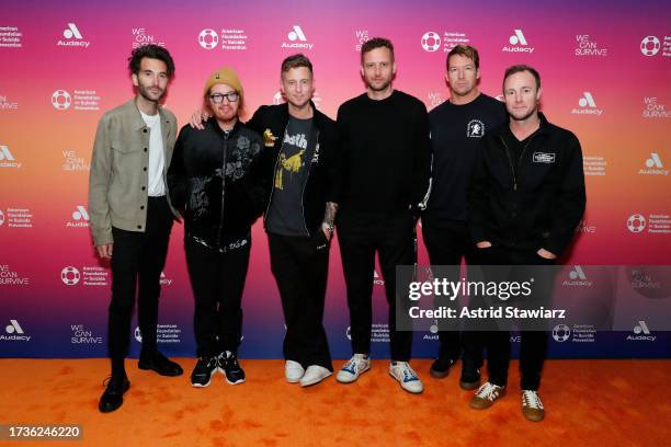 Brian Willett, Drew Brown, Ryan Tedder, Eddie Fisher, Brent Kutzle, and Zach Filkins of OneRepublic attend Audacy's 10th Annual We Can Survive at...