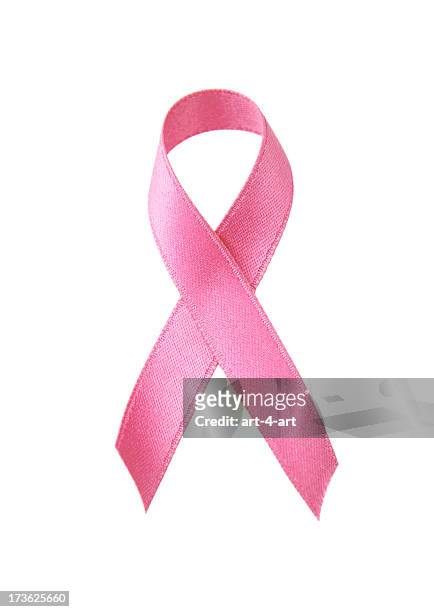 pink breast cancer ribbon isolated - cancer awareness stock pictures, royalty-free photos & images