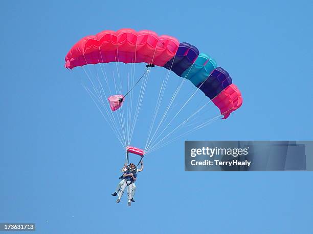 tandem jump #1 - tandem stock pictures, royalty-free photos & images
