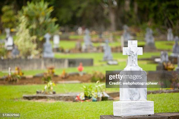 cemetery - blank gravestone stock pictures, royalty-free photos & images